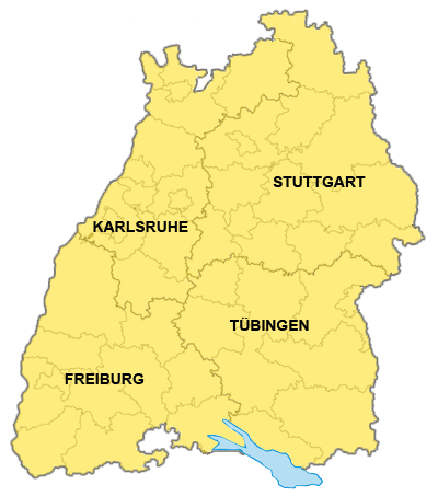 Karte der Regierungsbezirke