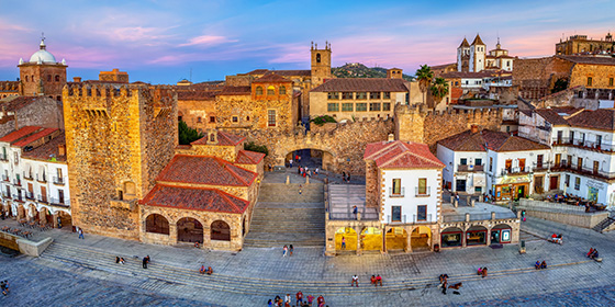 Historische Altstadt von Cáceres in der Extremadura in Spanien