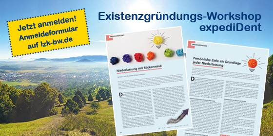 Werbung für den expediDent Workshop mit Veröffentlichungen der ZMK