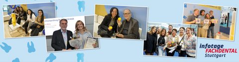 Collage mit Bilderimpressionen der Messe infotage Fachdental in Stuttgart