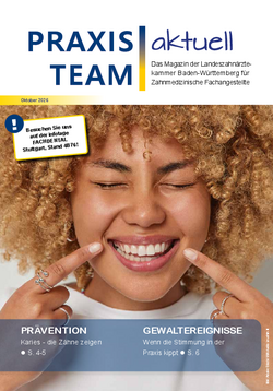 Titelseite des Magazins Praxisteam aktuell Ausgabe Oktober 2026