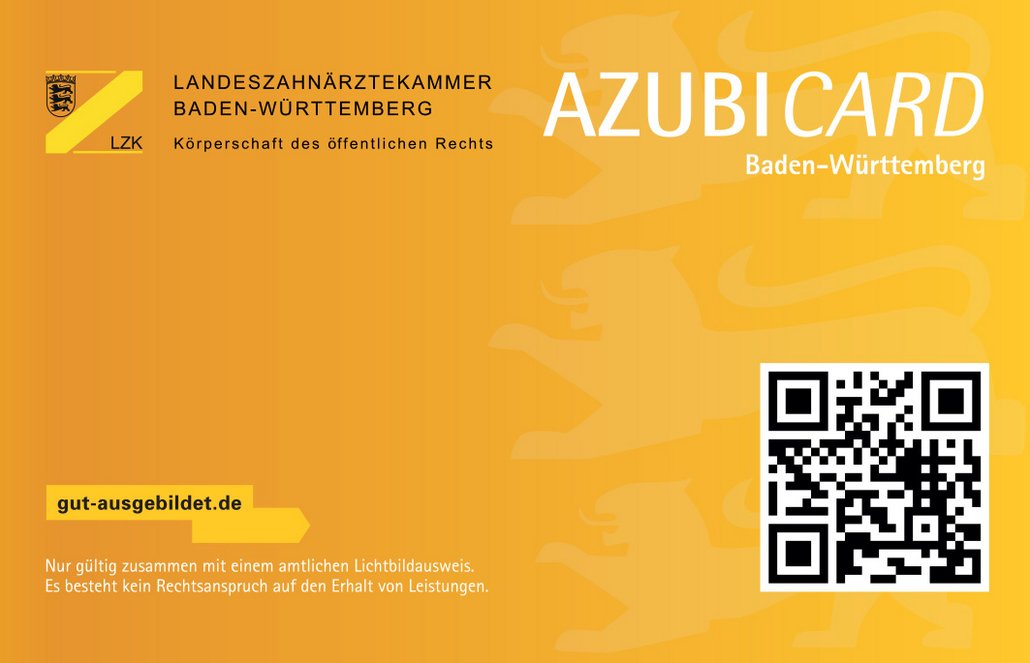 AzubiCard Baden-Württemberg Vorderseite