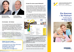 Flyer mit dem Titel "Förderung der Mundgesundheit in der Pflege"